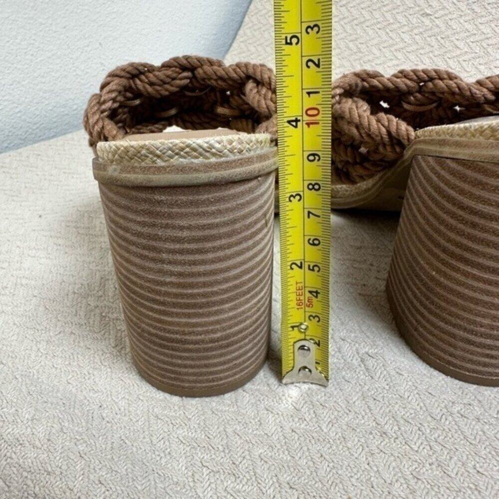 DV by Dolce Vita Roulette Toffee Brown Woven Block Heel Sandals Women’s 10 - Picture 11 of 12
